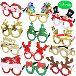 Dekoracja imprezy świąteczne okulary brokatowe ramy kostiumowe okulary na imprezy świąteczne uprzejm
