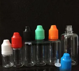 PET Ejuice Eliquid Bottles Plastic Dropper 10ml Empty Bottles With Child Proof Tamper Evident Cap Long Needle Tip 10ml