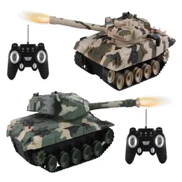 Ferngesteuerte, funkgesteuerte Kampfpanzer mit elektronischem Licht und Sound, 2er-Pack