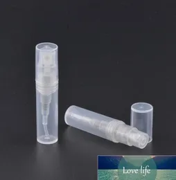 Üst düzey açık doldurulabilir sprey boş şişe küçük yuvarlak plastik mini atomizer seyahat kozmetik makyaj kap parfüm losyon şişeleri 2ml/2g