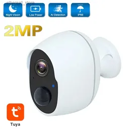 Baby monitor Tuya Telecamera IP 1080P Sicurezza esterna Batteria Pet Baby Monitor wireless Impermeabile WiFi esterno Sorveglianza Telecamere PTZ Q231104