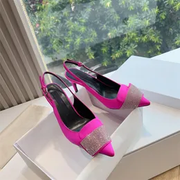 Elbise ayakkabıları 6cm Begum Bowknot Kelebek Pompalar Yüksek Topuklu Rhinestone Şeffaf Elmas Sandalet Parlatıcı Kapak Ayak Toyu İpucu Seksi Kadınlar Sonbahar Kristal Ayakkabılar