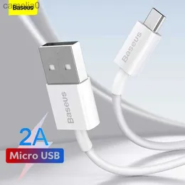 Cell Phone Cables Baseus Micro USB Cable 2A Fast Charging Cable For Redmi Samsung Oneplus Data Wire Android Mobile Phone USB Charger CordL231104