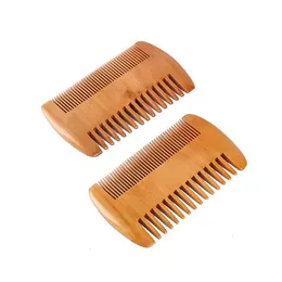 Pocket wood comb double-sided ultra narrow narrow mahogany anti-static health massage hair comb can be customized logo