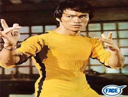 Novo Jeet Kune Do Jogo da Morte Traje Macacão Bruce Lee Clássico Amarelo Kung Fu Uniformes Cosplay JKD2685772