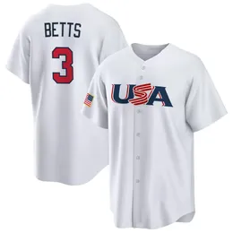 2023 WBC Team USA Baseball Jersey Trea Turner Mike Trout