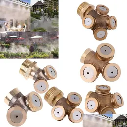 Watering Equipments 1Pc Brass Spray Nozzle Garden Sprinklers Adjustable Hose Connector Mist Water Sprinkler Dhrkx