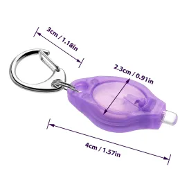 Nyckelkedjor ficklampor Mini Keychain LED UV Light Torch för presentkamfestfestivaler Travel Halloween Julklappar Drop Delivery Amtqo