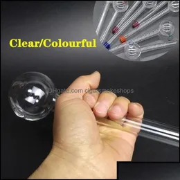 Cachimbos para fumar Cachimbos para fumar Cachimbo grande para queimador de óleo Grande tubo de vidro pirex unhas 14cm claro / colorido entrega 2021 casa jardim househo dhfyc