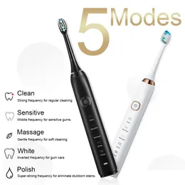 SMART Electric Tooth Brush Sonic 8 Brush Heads Tandblekning Laddningsbar ADT Tand Sarmocare S100 Drop Delivery Electronics OTECQ