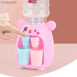 Cozinhas Play Food Dual Water Dispenser Toy com mini bonito rosa azul suco leite beber simulação brinquedos de cozinha para crianças menina menino presentesL231104