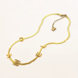 Collana da donna Catene girocollo Catene in oro 18 carati Designer Lettera Collane con pendente Dichiarazione Accessori per gioielli da sposa di moda ZG1495