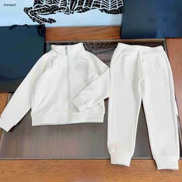 Luxe kindertrainingspakken jongen jasje pak babykleertjes maat 110-160 herfst opstaande kraag jas en elastische taille broek nov05