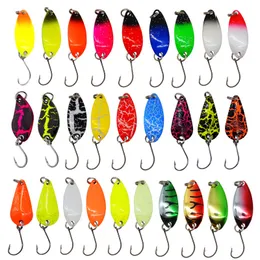 Baits Lures 7910Pcs Trout Bait 2.5g2.6g3g3.2g3.5g5g Metal Spoon Fishing Lure Wobbler Casting Jigging Tackle Accessories Pesca Chub 230403