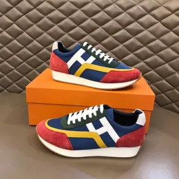 Mode män casuals skor fly mjuka botten löpande sneakers Italy original elastiska band låg topp kalvskinn designer utomhus run walk casual sportskor box eu 38-45