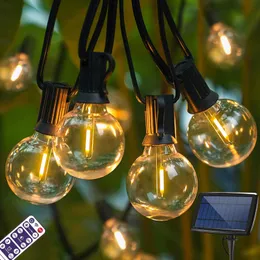 Novelty Lighting Fairy Lights Street Garland String Light Garden Decor Solar Led Light Outdoor G40 Remote Control Waterproof Wedding Lamp P230403