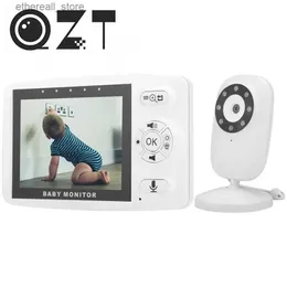 Baby Monitors QZT 3.5 Inch Baby Monitor Night Vision Music Playback Camera Wireless Video LCD Digital Security Camera VXO Wake-up Camera Q231104