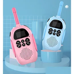 Toy Walkie Talkies Creative Gift for Kids Fancy Children Toys Two-Way Walkie Talkies 2st Set Mini Handheld Interphone Drop Delivery T Dhura