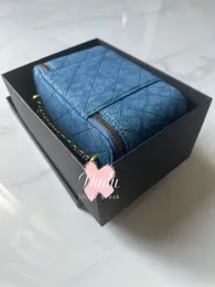 스토리지 백 19x10x11.5cm 메이크업 선물 조직 데님 상자 체인 파티 선물 풀 포장