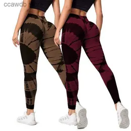 Leggings femininas 2 peças leggings tie-dye sem costura legging esportiva para mulheres fitness gym wear scrunch legging cintura alta calças justas push up calças t231104