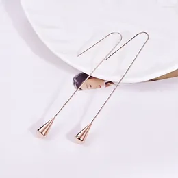 매달린 귀걸이 말란다 브랜드 스테인리스 스틸 워터 드롭 여성 패션 골드 컬러 귀걸이 웨딩 사무실 보석 선물