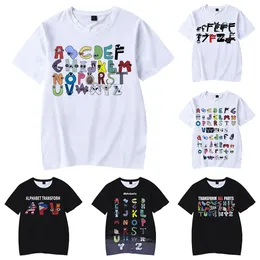 Mens TShirts Alphabet Lore Print Cartoon Casual Summer Children Shortsleeved Anime shirt Kids Clothes Boy Game Series 230404