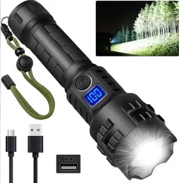 led flashlight 90000 lumens xhp70 most powerful Portable Hunting flashlights with 26650 Battery Rechargeable torch Outdoor Camping lantern Lights Long shot lamp