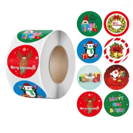 Gift Wrap 300/500pcs/roll Christmas Stickers Santa Claus Festival Party Paster Bag Box Envelope Decoration Supplies