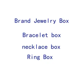 Conjunto de caixa de joias de marca clássica, anel de papelão de alta qualidade, colar, pulseira, inclui flanela e bolsa