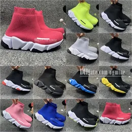 2023 Kids Shoes Designer High Black Speed ​​Sneaker Girls Baby Kid Trainers Youth Toddler Infants Sock Shoe Children Boys Lightweight Running Socks Sneakers 25-35