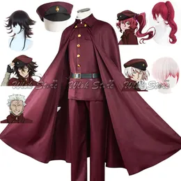 Cosplay anime Bungo Sokak Köpekleri Sezon Avcılık Üniforması Saigiku jouno Teruko Okura Tetchou Suehiro Cosplay Kostüm Wig Şapka Ploak Ceket