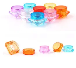 Butelka perfum 3G 5G kolorowy diamentowy kształt puste pojemniki kosmetyczne śrubowe czapkę próbkę pojemniki