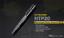 Nitecore ntp20 caneta tática de titânio usinada cnc com recarga alemanha para disjuntor de vidro autodefesa e escrita diária 7608180