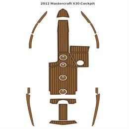 2012 Mastercraft x30 kokpit pad łodzi eva pianka faux tekowska mata podłogowa podłogowa podłoga samoprzylepna Ahehive Seadek gatorstep podłoga w stylu