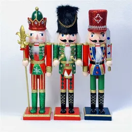 Weihnachtsspielzeug 30 CM Holz Nussknacker Soldat Puppe Vintage Kunsthandwerk Puppe Kreative Geschenke Weihnachtsfeier Ornamente Home Desktop Dekorationen