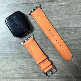 Designer H Watch Band Watch Strap لـ Apple Watch Series 8 3 4 5 6 7 38mm 42mm 44mm 49mm Iwatch Bands Leather Leather Ap Watchbands Smart Straps Smart