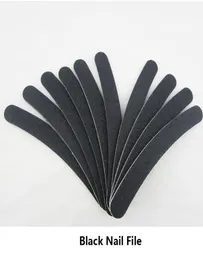 100pcslot 8080 Nail File Emery Board Slip Professional 100180 Black Buffer Buffing Slim Curve1698409