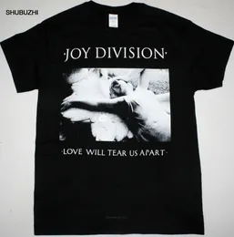 Męskie tshirty Joy Division Love Will rozerwi nas Czarną Thirt Post Punk Order Botton Tshirt Men Summer Fashion Euro Rozmiar 230404