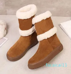 Dames Snowboots Winterlaars Klassiek Enkel Kort lBooties Wol Zwarte Schoenen Eur