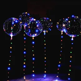 Inne imprezowe zapasy na imprezie 10 Packi LED Light Up Bobo Baloony 18 -calowe kolorowe hel ze światłami sznurkowymi na Boże Narodzenie ślub D 230404