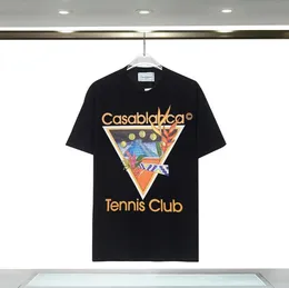 Casablancs 2023 camiseta de diseñador Masao San estampado para hombre camisas casuales mujer camisa de seda suelta manga corta camiseta de lujo camisetas de alta calidad