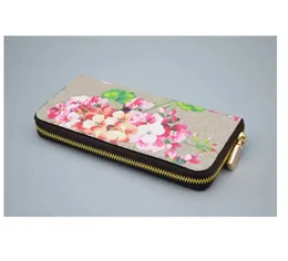 Designers de alta qualidade originais Wallets Bolsa Fashion Long Zippy Flower Wallet Classic Zipper Pocket Pallas Bag Zip Coin Burse com caixa