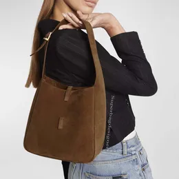 Designer Suede Underarm Hobo Bag Tote Shoulder Bucket Winter Bags äkta Leather Lady Women Fashion Handväskor Klassisk armhåla Clutch Lambskin Intern