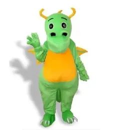 2024 Costume da mascotte di dinosauro verde di Halloween 2024 Abito da festa Abito da festa di carnevale di Natale Costumi di fantasia Abito per adulti