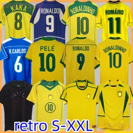 1998 Brasil Futbol Formaları 2002 Retro Gömlek Carlos Romario Ronaldinho 2004 Camisa de Futebol 1994 Brezilya 2006 1982 Rivaldo Adriano Joelinton 1988 2000 1957