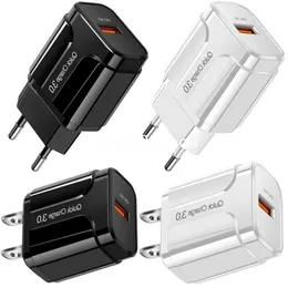 Fast Quick Charging Eu US QC3.0 Power Adapter Wall Charger 3A 18W For IPhone 13 14 15 Samsung PC mp3 M1