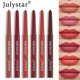 Julystar Caneta labial automática à prova d'água, à prova de suor e não descolorante fosca multicolorida para comércio exterior Caneta labial cosmética genuína atacado