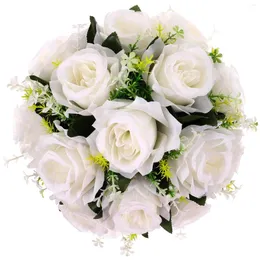 Decorative Flowers Flower Stems Fake Ball Rose Bouquet Simulated Bouquets Centerpiece Balls