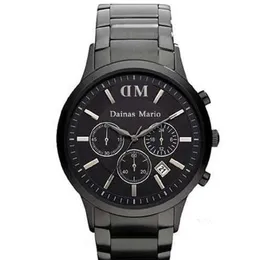 2017 MENS Fashion Classic Chronograph Bunmetal Ion Steel Black Men's Watch AR2453 AR2460 AR2461 Oryginalne Box305p