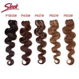 Hårbulks Sensiga brasilianska blond P427 P627 Body Wave Human Hair Weave Bundles Natural Brown P630 P1B30 Färgat hår 230518